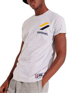 T-Shirt Superdry Sportstyle Weiss für Herren
