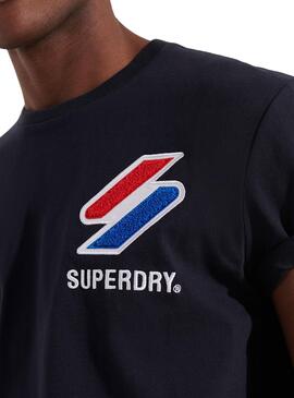 Hemd Superdry Sportstyle Marineblau für Herren