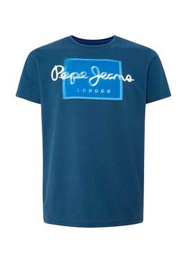 T-Shirt Pepe Jeans Dimitri Blau für Herren