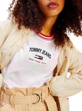 T-Shirt Tommy Jeans Timeless Weiss für Damen