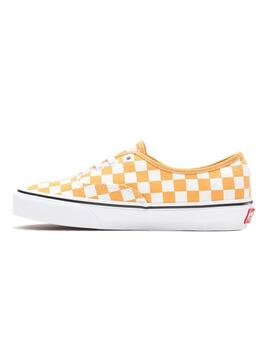 Sneaker Vans Authentic Checkerboard Gelb