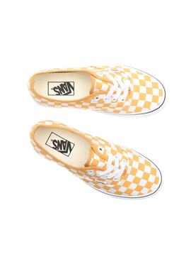 Sneaker Vans Authentic Checkerboard Gelb