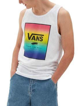 T-Shirt Vans Print Box Tank Weiss für Herren