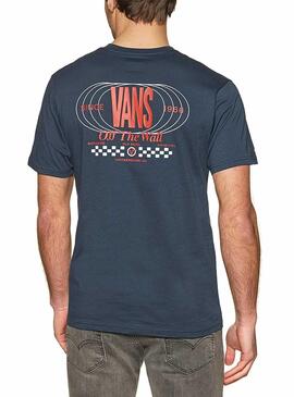 T-Shirt Vans Frequenz Ss Blau für Herren