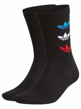 Socken Adidas Thin Tricolor Schwarz Junge Mädchen