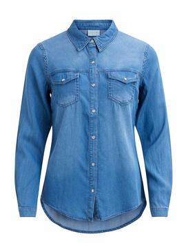 Hemd Vila Vibista Denim Blue Woman