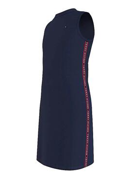 Kleid Tommy Hilfiger Tape Sports Blau für Mädchen