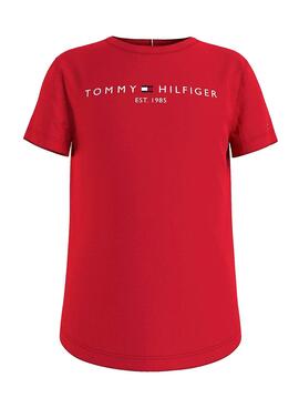 T-Shirt Tommy Hilfiger Essential Rot für Mädchen