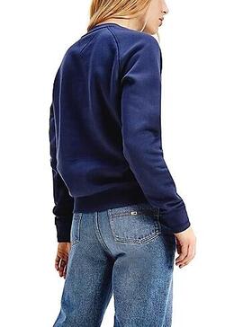 Sweatshirt Tommy Jeans Timeless Blau Marineblau Damen