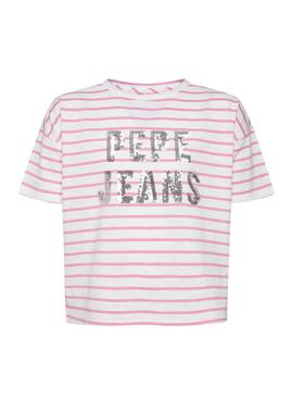T-Shirt Pepe Jeans Nieves Rosa für Mädchen
