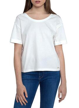 T-Shirt Pepe Jeans Belinda Weiss für Damen