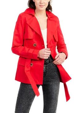 Trench-coat Naf Naf Buttons Rot für Damen