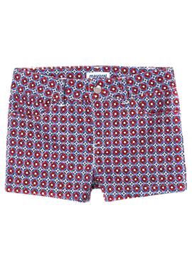 Short Mayoral Gedruckter Twill Rot für Mädchen