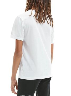 T-Shirt Calvin Klein Logo Tape Weiss für Junge