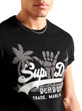 T-Shirt Superdry VL Hide Schwarz für Herren