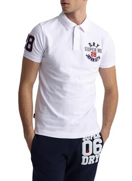 Polo Superdry Classic Superstate Weiss Herren
