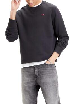 Sweatshirt Levis New Original Crew Schwarz für Herren