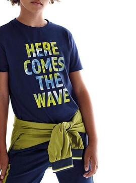 T-Shirt Mayoral Wave Marineblau für Junge
