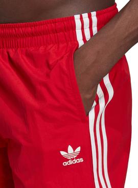 Badehose Adidas 3 Stripe Rot für Herren
