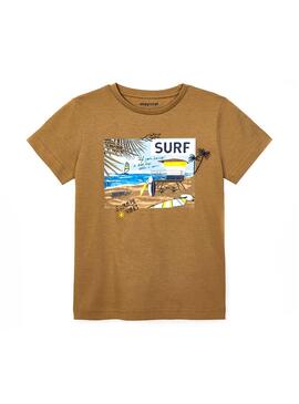T-Shirt Mayoral Surf Playa braun für Junge