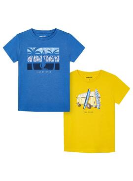 T-Shirts Mayoral Feel Good Blau für Junge