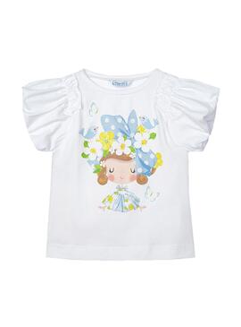 T-Shirt Mayoral Ecofriends Doll Weiss Mädchen