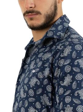 Hemd Klout Paisley Blau Marineblau für Herren