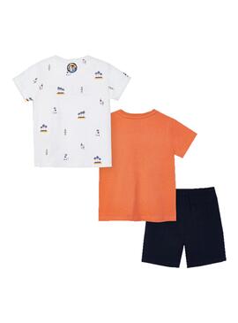 Set Mayoral 2 T-Shirts Orange für Junge