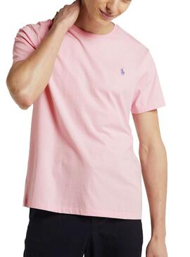 T-Shirt Polo Ralph Lauren Custom Fit Rosa Herren