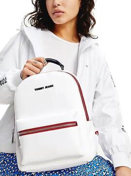 Rucksack Tommy Jeans Femme Pu Weiss für Damen