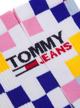 Socken Tommy Jeans Racercge Kariert Weiss