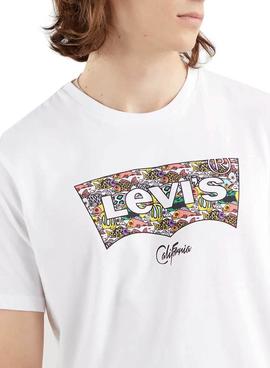 T-Shirt Levis Housemark Graphic Weiss Herren