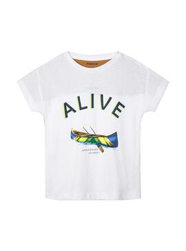 T-Shirt Mayoral Alive Weiss für Junge