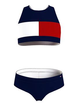 Bikini Tommy Hilfiger Cropped Marineblau Mädchen