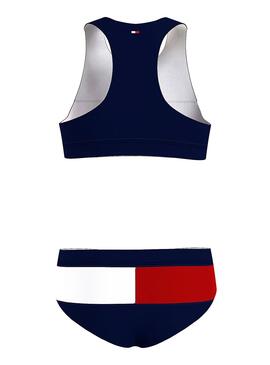 Bikini Tommy Hilfiger Cropped Marineblau Mädchen