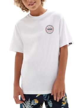 T-Shirt Vans Authentic Checker Weiss für Junge