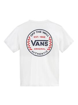 T-Shirt Vans Authentic Checker Weiss für Junge