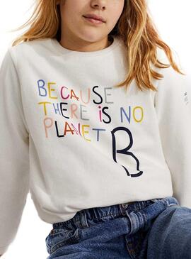 Sweatshirt Ecoalf Childhood Weiss für Mädchen
