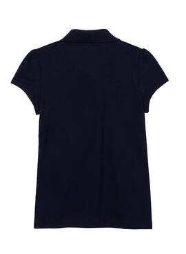 Polo Lacoste Basic Marineblau für Mädchen
