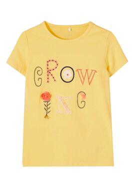 T-Shirt Name It Daruna Gelb für Mädchen