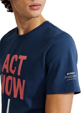 T-Shirt Ecoalf Baume Act Now Marineblau Herren