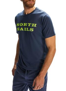 T-Shirt North Sails Cotton Marineblau Herren