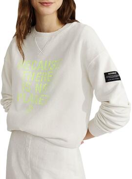 Sweatshirt Ecoalf Because Weiss für Damen