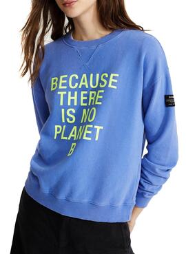 Sweatshirt Ecoalf Because Blau für Damen