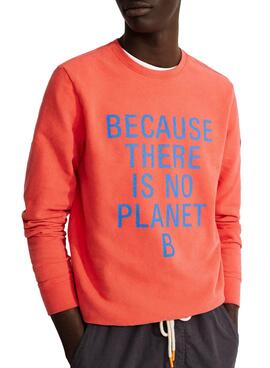 Sweatshirt Ecoalf Backclassic Because Coral Herren