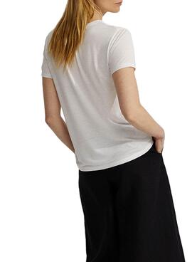 T-Shirt Ecoalf Logo Weiss für Damen