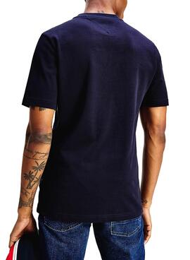T-Shirt Tommy Hilfiger Signature Marineblau Herren
