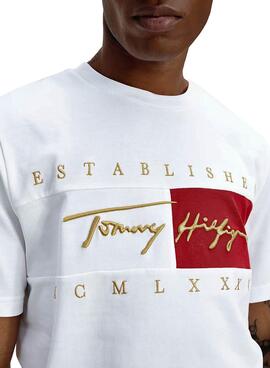 T-Shirt Tommy Hilfiger Signature Weiss Herren