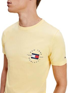 T-Shirt Tommy Hilfiger Circle Gelb Herren