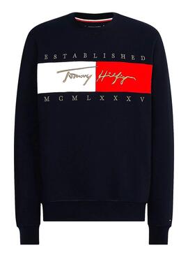 Sweatshirt Tommy Hilfiger Signature Marineblau Herren